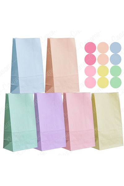 Choice 24x13x8cm 12 pcs mixed 12 Pcs Large Vibrant Paper Gift Bags - Colorful, Mixed Loading, Reusable, Mul