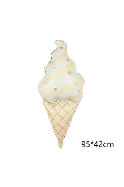 Choice بالونات هيليوم من رقائق معدنية غير لامعة على شكل آيس كريم آخر على شكل ...