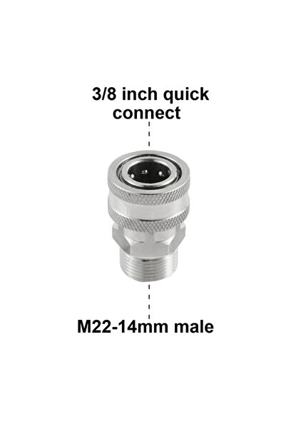 Choice Light Grey Tool Daily Pressure Washer Adapter Set Quick Connect Fittin...