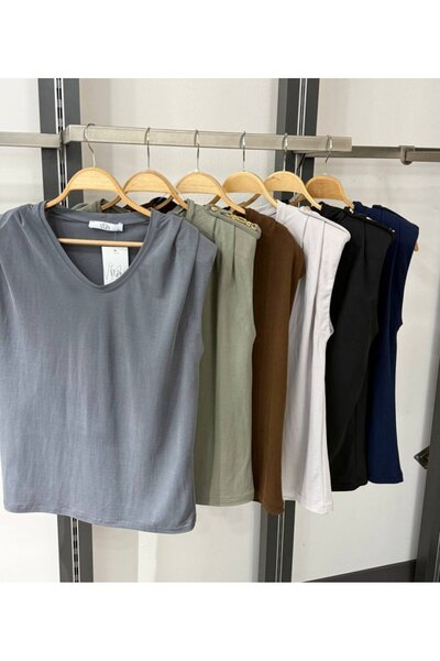 Bijuterria Eyesof Women's Shoulder Pad Piece Low Sleeve Comfortable Cut Two Piece Set