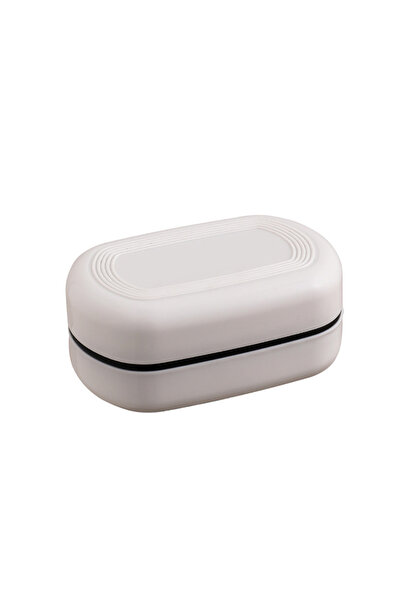 Choice صندوق صابون أبيض مكون من قطعة واحدة مع غطاء وحامل أطباق قابل لإعادة ال...