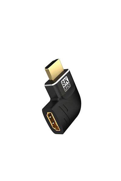 Choice قطعة واحدة من محول HDMI 2.1 بزاوية 270 درجة بدقة 8K، محول HDMI 2.1 بزاوية 90 درجة و270 درجة من ذكر إلى أنثى بدقة 8K و60 هرتز و4K و120 هرتز