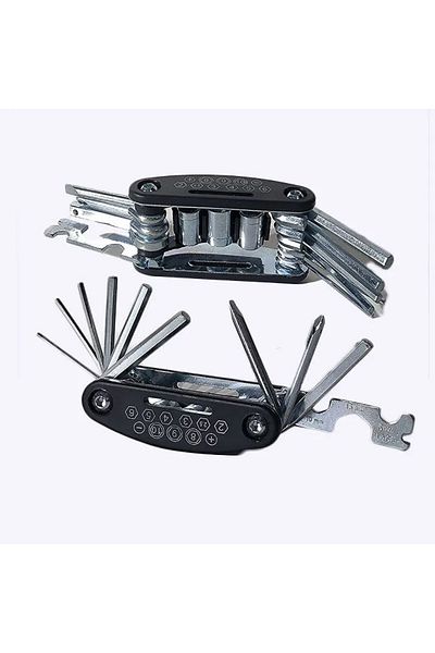 Choice BLACK 16 in 1 Mountain Bike Portable Socket Multipurpose Wrench Bicycle Multi Tool Screwdriver Motor