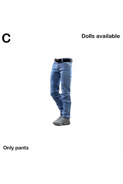 Choice ج 1/6 بنطلون جينز رجالي، بنطلون عمل، بنطلون طويل غير رسمي، أحذية رياضية لـ 12 بوصة، جندي TBLeague A.