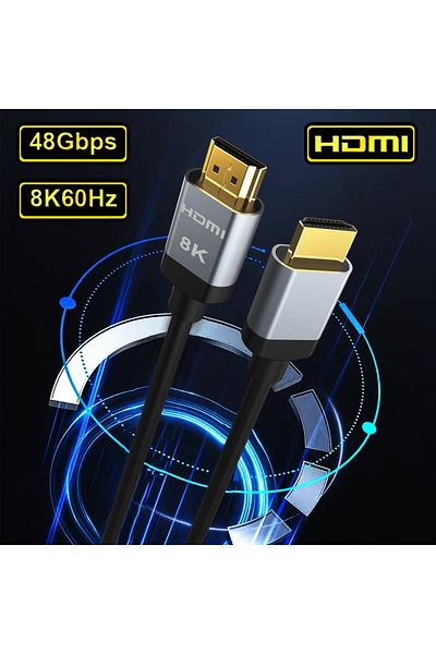 Choice 1.65FT--0.5M--20inch H136G-Gray MIZIQIER Short 8K HDMI 2.1 Cables 48Gbps High Speed Cord-4K@120Hz 8K