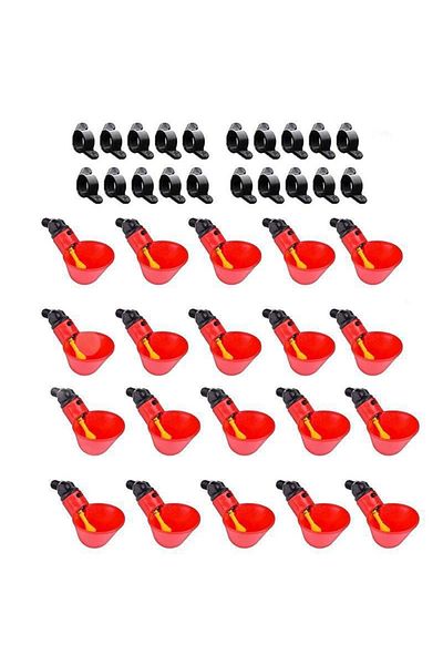 Choice 20PCS 5/10/20PCS Chicken Drinking Cup Automatic Drinker Chicken Feeder Plastic Poultry Waterer Drink