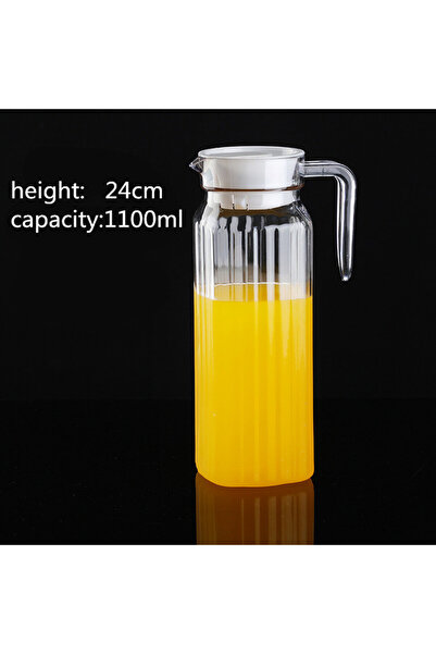 Choice stripe kettle-1100ml Large Capacity Plastic Fruit Juice Milk Pot Bar P...