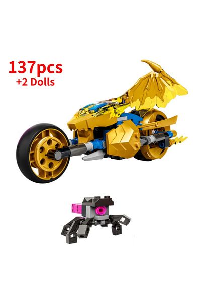 Choice bagged 71768 Jay's Golden Dragon Set, Blocks Toys Motorcycle with Dragon, Spider Figure and Jay Min