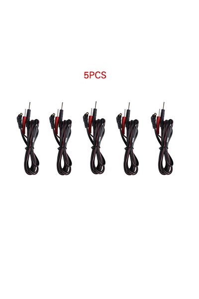 Choice black 2pin 5pcs Electrode TENS Unit Lead Wires Connector Cables Relaxation Electrode Lead For for te