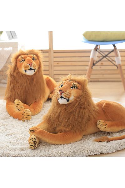 Choice 60cm lion 3D Simulation Lion Plush Toys Stuffed Animal Doll Huggable Kids Toy Christmas Halloween B