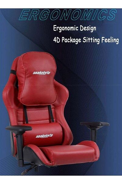 COOYA PC Office Gaming Chair Seat, With Sliding wheels, Support and Headrest, 150*61cm, for Home, Red