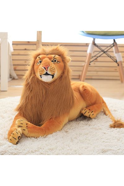 Choice 60cm lion 3D Simulation Lion Plush Toys Stuffed Animal Doll Huggable Kids Toy Christmas Halloween B