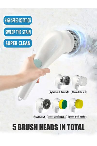Choice White L Multi-functional Electric Cleaning Brush for Kitchen and Bathroom - Wireless Handheld Power