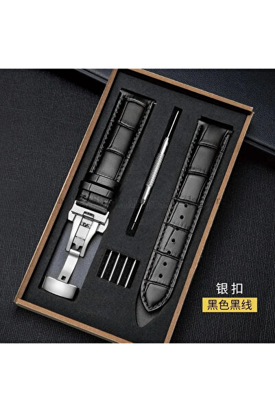 Choice 22mm Black Silver 12/13/14/15/16/17/18/19/20mm 22mm 24mm Genuine Leath...