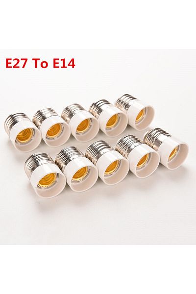 NCVHRT 5Pcs Light Bulb Base Type Adapter Fireproof Material E27 To E14 Lamp Holder Converter Socket Conv...