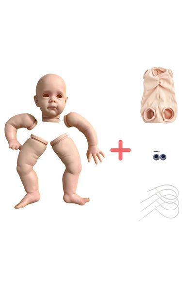 MRB With Blue Eyes Unpainted Doll Kit 22Inch Bebe Reborn Kit Maggi Truly Baby Vinyl Gentle Touch Unpaint