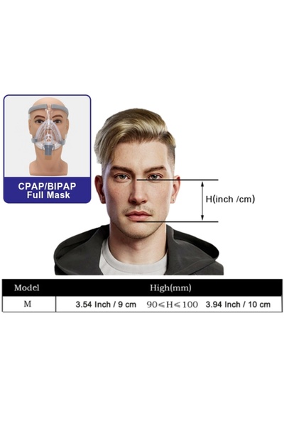 Choice قناع ريكوكسي كامل الوجه كبير الحجم مع وسائد جل السيليكون لغطاء الرأس ل...