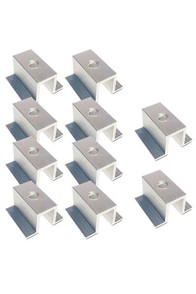 Choice 80mm 10Pcs/set Solar Middle Clamp PV Fit For Aluminum Alloy Solar Panel Frame Height 25-50mm For Mos