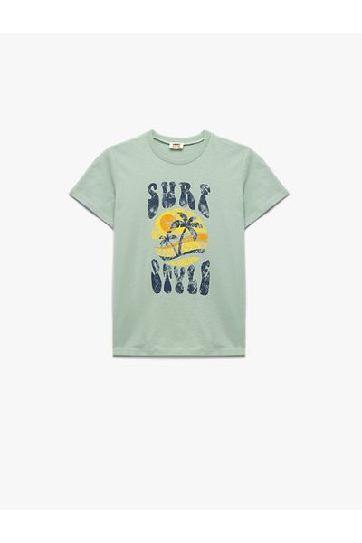 Koton Tricou imprimat cu mânecă scurtă din bumbac