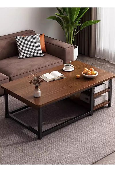 sharpdo Modern Simple Living Room Double Deck Tea Table 140*60*46cm