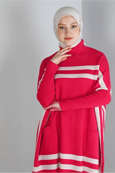 Alvina STRIPED KNIT PONCHO 43207