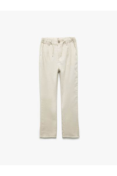 Koton Viskose-Hose mit verstellbarer elastischer Taille und Schnürung