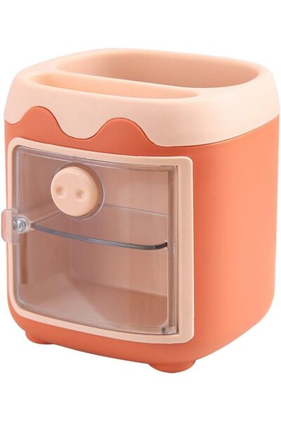 Arabest حامل أقلام لطيف على سطح المكتب، صندوق تخزين فرش المكياج، تطبيق متعدد ...