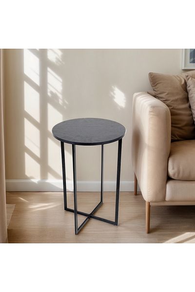 sharpdo Round Coffee Table, Minimalist Living Room Small End Table, Home Density Board Sofa Side Table