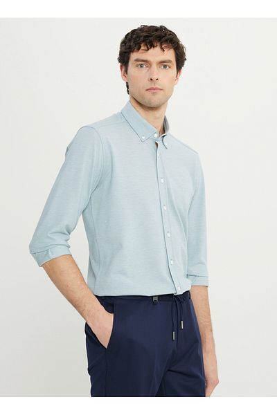 ALTINYILDIZ CLASSICS Guler cu nasturi Slim Fit, Ace 020252157 _Cămașă pentru bărbați pentru animale de companie