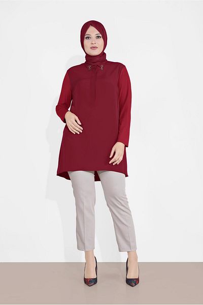 Alvina Brooch Detailed Tunic 2891