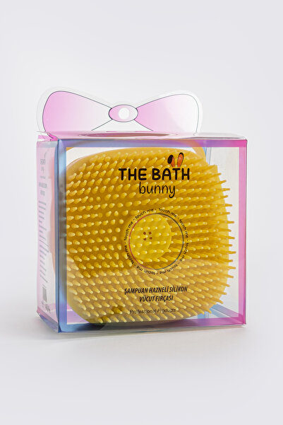 The Bath Bunny فرشاة استحمام مقشرة من السيليكون مع حجرة الشامبو