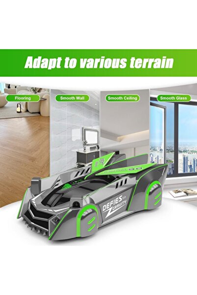 Yelajoy Zero Gravity RC Car,Rechargeable 360° Rotating Wall Climber,with Light Control,for Kids Ages 3+,Red