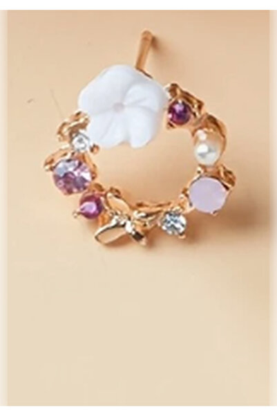 modares Orchid Earrings/Necklace Set of 2 Adjustable Rose Gold Plated Women