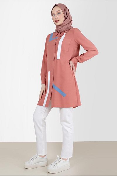 Alvina Geometric Tunic 42602 - Shape Detailed