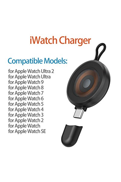Choice شاحن لاسلكي مغناطيسي محمول من iWatch Tawny USB C لساعة Apple Watch Ult...