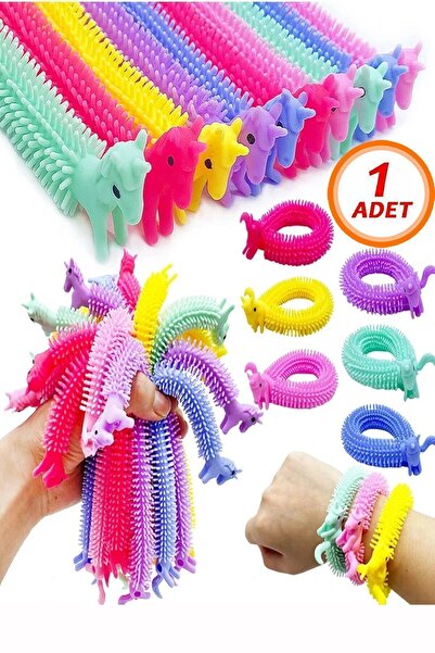 Bundeba 1 Adet Duyusal Stres Oyuncağı Uzayan Sukuşi Oyuncak Tırtıl Unicorn Karne Hediyesi Doğum Günü Hediye