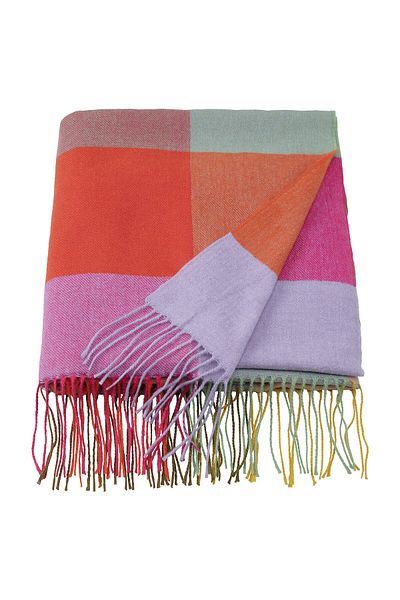 IKEA SKUGGBRÄKEN Throw, multicolour/check pattern, 120 x 160 cm