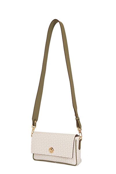 U.S. Polo Assn. Geantă de damă albă kaki Us8342 Exclusiv în țara noastră