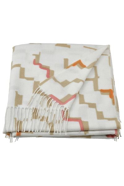 IKEA OLIVSPINNMAL Throw, off-white/multicolour