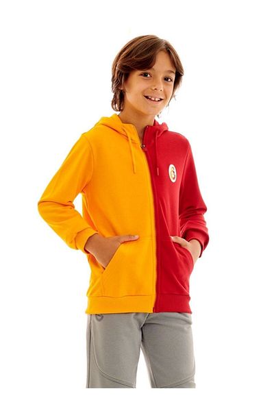 Galatasaray Children's Sweat Bracelet with Yellow and Red Opening, Special Wood
