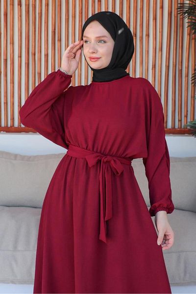 giyze Χιτζάμπ Φόρεμα Claret Red 424-1