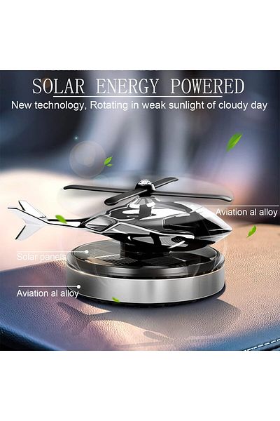 COOYA Car Aromatherapy Ornament, Helicopter Solar Aromatherapy Diffuser, Lasting Fragrance