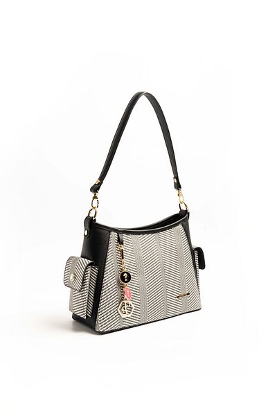 Silver Polo Silver & Polo Black White - Black SP1183 Geantă de umăr pentru femei
