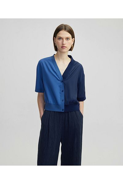 İpekyol Colorblock V-Neck Blouse