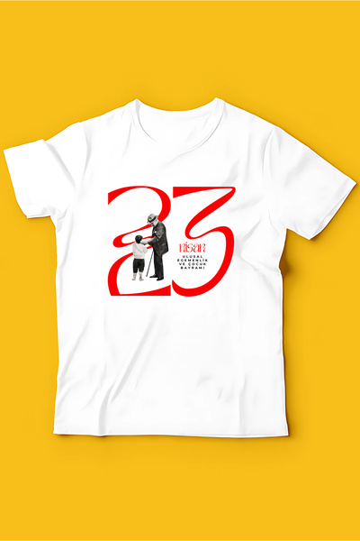 VİZYON İKRA 23 Απριλίου Ειδικό Παιδικό Unisex Μπλουζάκι/Τι-σερτ του Ατατούρκ