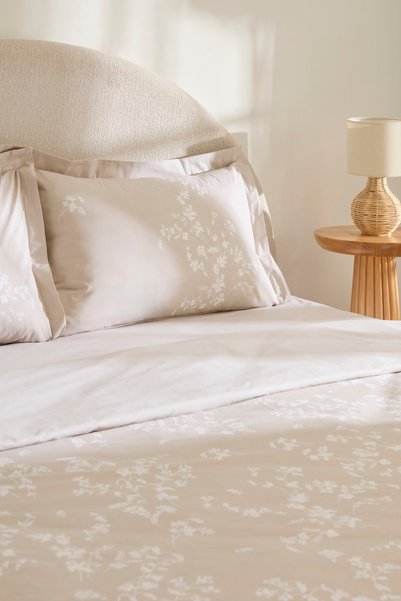 Kaşmir Home Fancy 100% Cotton Double Duvet Cover Set Beige