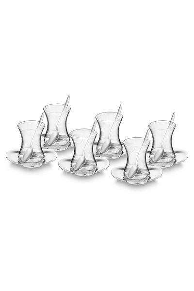 Jumbo Moon 18 Piece Steel Tea Set for 6 People