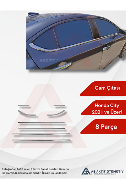 as aktif otomotiv oto krom aksesuarları Honda City SD Cam Çıtası 8 Parça2021 ...