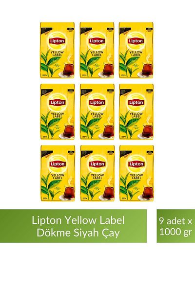 Lipton Yellow Label Bulk Black Tea 1000 g X 9 Pieces