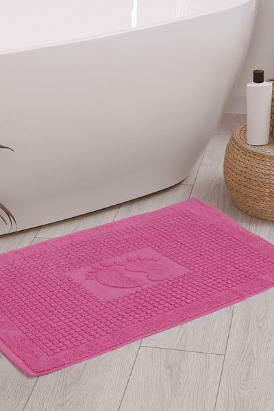 Homedius منشفة قدم قطنية منقوشة للحمام مقاس 50 × 70 سم